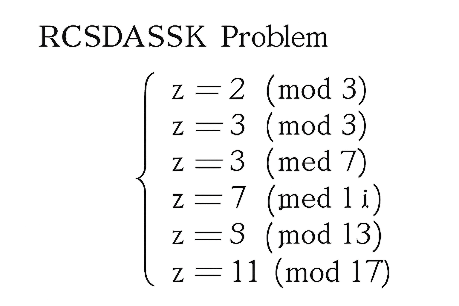rcsdassk problem