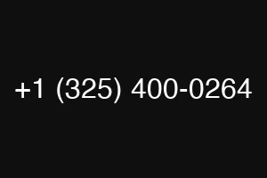 +1 (325) 400-0264
