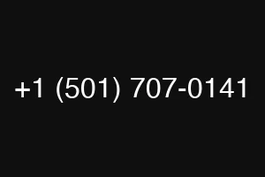 +1 (501) 707-0141